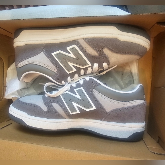 New Balance Shoes - New Balance Men's Gray and White Sneakers